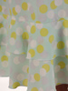 Trapezowa sukienka z falbanami, kreacja z gumkami na rękawach 25079