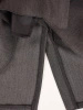 Klasyczna grafitowa spódnica midi prosty krój do pracy – z guzikami i wygodną gumą w pasie 40652