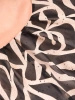 Czarno-beżowa bluzka z rękawami kimono – luźny fason z gumą w pasie, idealna na lato 42060