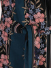 Trapezowa sukienka z modną stójką, kreacja z wiązaniem w talii 18901