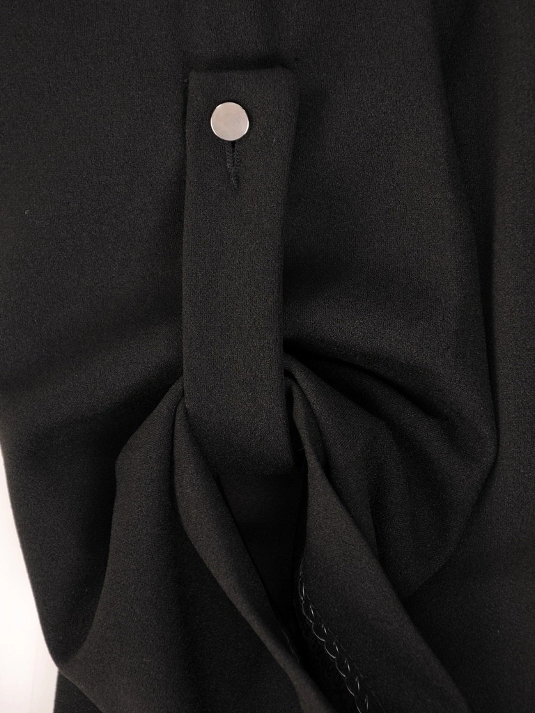 Elegancka sukienka w kratkę z rękawem 3/4 – prosty fason z kieszeniami do biura 30812
