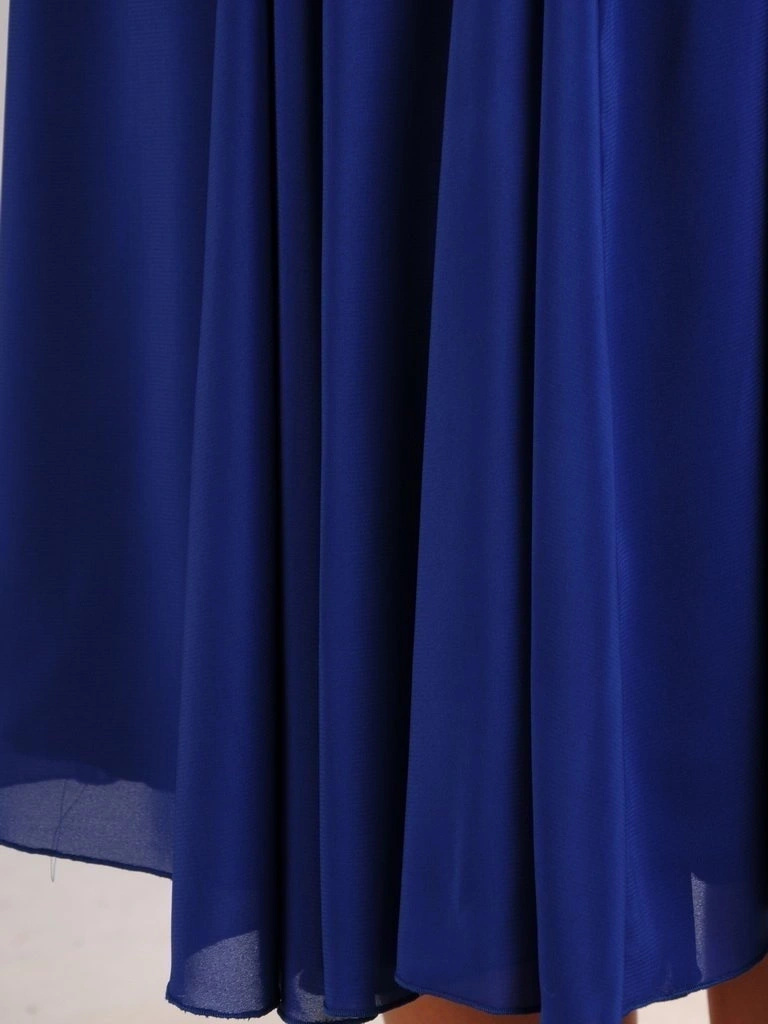 Chabrowa sukienka rozkloszowana midi na wesele – koronkowa góra z cekinami i fason wysmuklający sylwetkę 22690