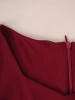 Elegancka wiśniowa sukienka rozkloszowana maxi w kwiaty – kobiecy krój modelujący talię 35511