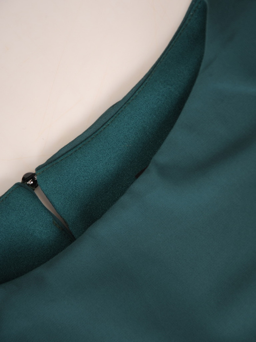 Zielony komplet damski, asymetryczna tunika ze spodniami 37275