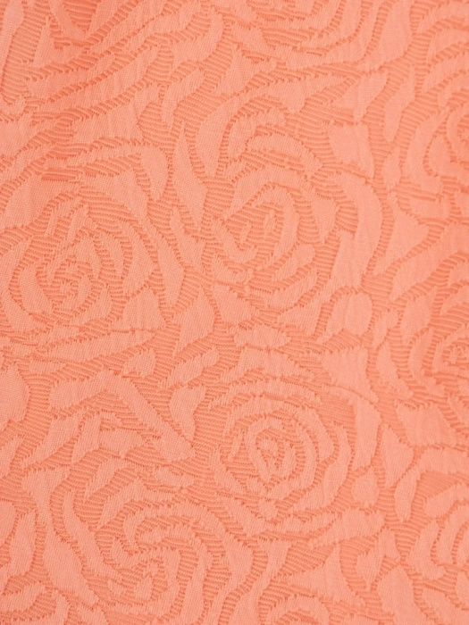 Elegancka sukienka maxi w kwiaty pomarańczowa – krój syrenka z paskiem akcentujący talię 37904