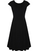 Rozkloszowana sukienka Izaura IV, kreacja w kolorze czarnym.	