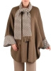 Elegancki sweter damski beżowy z szalowym kołnierzem – wygodny, luźny fason na chłodne dni 42167