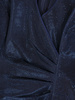 Granatowa, połyskująca sukienka z ozdobnie wyciętym dekoltem 29882
