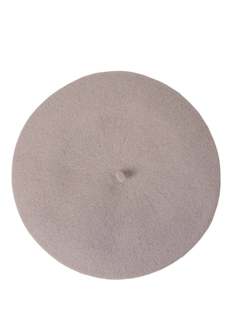 Elegancki szary beret wełniany fason francuski – kobiece nakrycie głowy z antenką 40868
