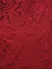Elegancka bordowa sukienka koktajlowa w kwiaty – prosty fason z rękawem 3/4 32732