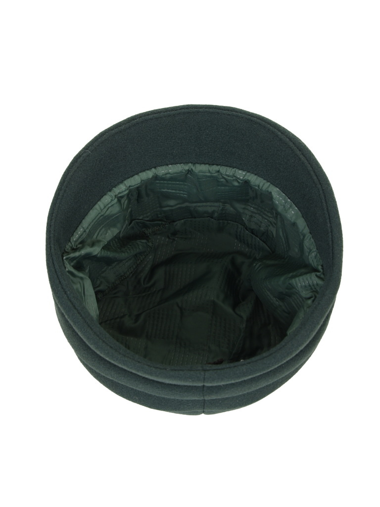Elegancki kapelusz damski cloche w odcieniu butelkowej zieleni – ciepłe nakrycie głowy na chłodne dni 42434