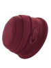 Elegancki ocieplany kapelusz damski cloche w kolorze buraczkowym z cyrkoniami i regulacją obwodu 40916