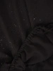 Czarna bluzka Plus Size z rękawami kimono, luźny fason – delikatnie połyskująca na lato 42053