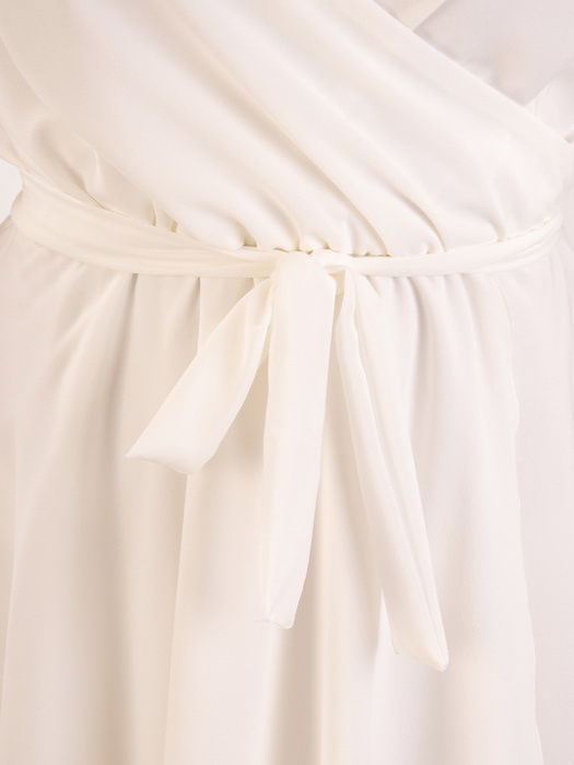 Rozkloszowana sukienka maxi, kreacja ze zwiewnego szyfonu 30406