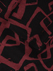 Elegancka sukienka midi w czarno-bordowy wzór – prosty fason wysmuklający sylwetkę na jesień 42209