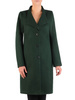 Zielony płaszcz z modnymi przeszyciami 27097