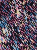 Elegancka bluzka damska wizytowa w wielobarwny print – prosty krój z ozdobnymi guzikami 35206