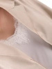 Klasyczny beżowy żakiet damski o prostym kroju – eleganckie okrycie do sukienki na wizytowe wyjścia 39841