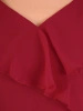 Elegancka sukienka rozkloszowana midi malinowa – zwiewny krój z rękawem 3/4 podkreślający sylwetkę 27356