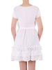 Biała sukienka damska z gumką w pasie 34982
