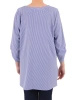 Elegancka bluzka wiskozowa w paski – swobodny fason trapezowy z dekoltem w serek 39694
