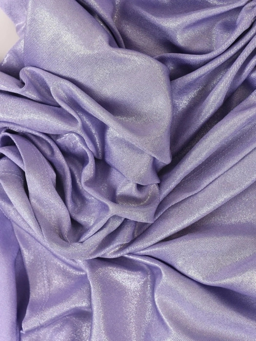 Liliowa sukienka wizytowa maxi – kopertowy dekolt serek z klamrą akcentującą talię 39862