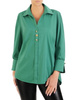 Damska zielona bluzka koszulowa 33059
