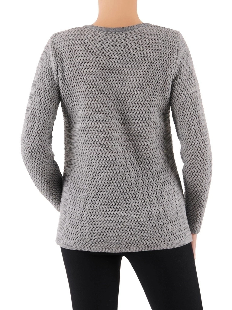 Elegancki sweter damski rozpinany na zamek – prosty krój z kieszeniami na jesień 38972