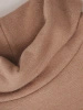 Elegancki sweter damski z golfem prosty beżowy – ciepły fason z kieszeniami na jesień i zimę 39097