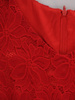 Modna sukienka z koronki 16914, czerwona kreacja na wesele.