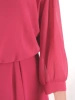 Elegancka suknia balowa maxi rozkloszowana w odcieniu malinowym – zmysłowe rozcięcie wysmuklające sylwetkę 38078