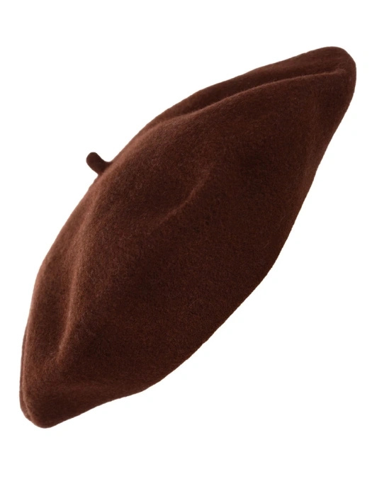 Elegancki beret wełniany damski fason francuski – ciepłe nakrycie głowy z antenką na zimę 40889