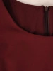 Wiśniowa sukienka w zwierzęcy wzór – prosty fason ze zaszewkami optycznie wysmuklającymi sylwetkę 27658
