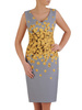 Prosta sukienka z szyfonową narzutką ,elegancki komplet wizytowy 25575