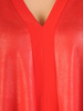 Asymetryczna, czerwona tunika z ozdobnymi rozcięciami  33445
