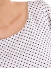 Elegancka sukienka trapezowa w groszki – zwiewny fason tuszujący niedoskonałości 38245