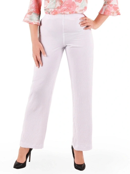 Wygodne białe spodnie z wysokim stanem i szerokimi nogawkami plus size – na lato i do eleganckich stylizacji 40142