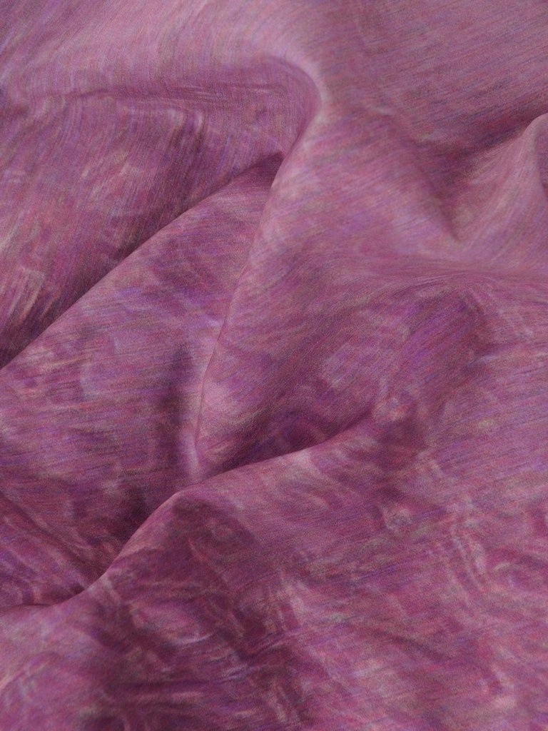 Fioletowa prosta sukienka letnia midi w ombre – wyszczuplające pionowe przeszycia 15395