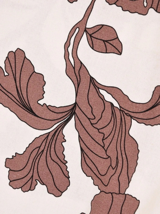Sukienka damska midi trapezowa w kwiaty – maskujący krój z wiązaniem na plecach 41738