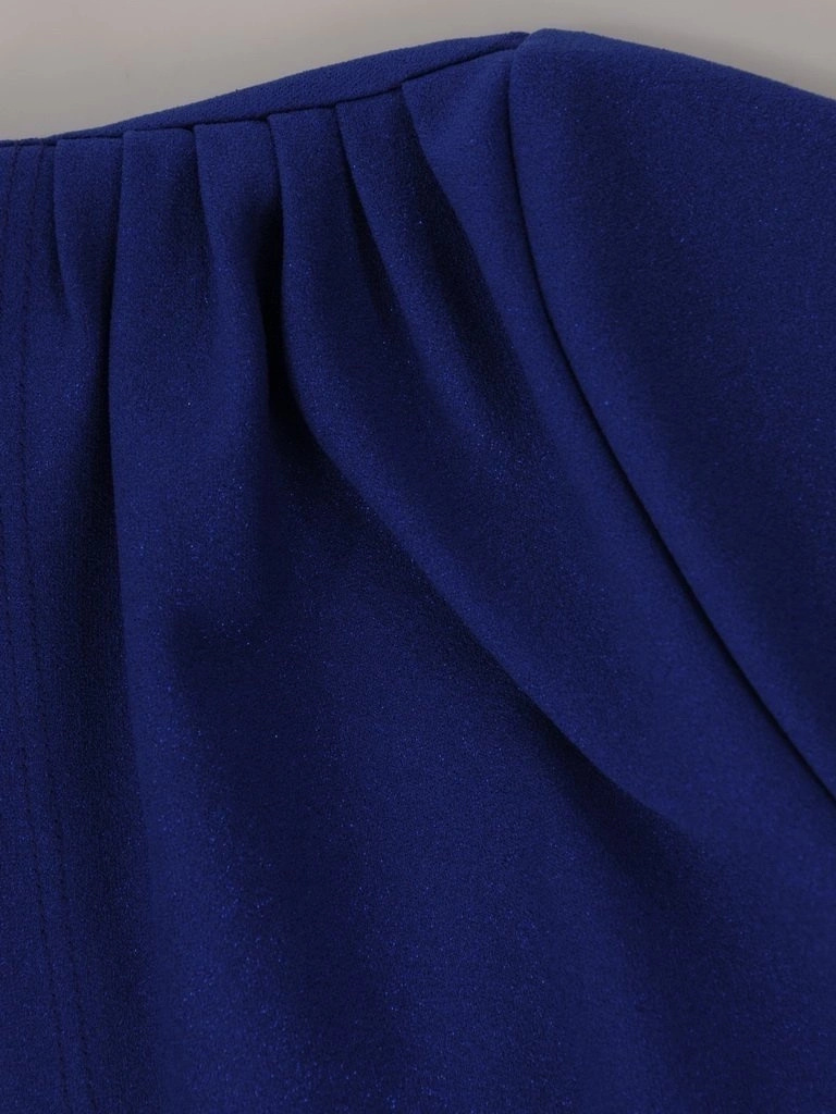 Chabrowa sukienka wieczorowa na andrzejki o prostym fasonie – kobiece marszczenie i wiązanie na plecach 25222