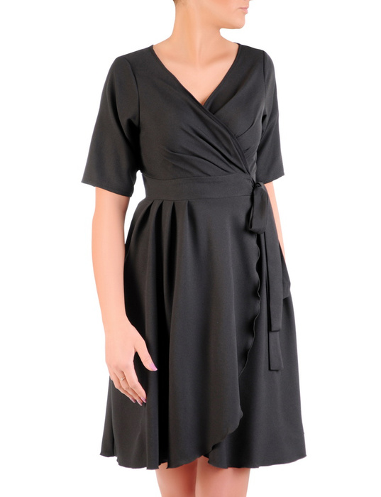 Kopertowa sukienka damska w czarnym kolorze 32430