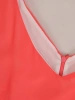 Elegancka suknia wieczorowa maxi w kolorze koralowym – prosty fason z dekoltem w serek pięknie wysmukla 29248
