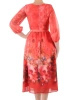 Elegancka sukienka rozkloszowana maxi w kwiaty – kobiecy krój pięknie modelujący sylwetkę 39275