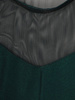 Rozkloszowana sukienka z połyskiem, kreacja z tiulowym karczkiem 23110