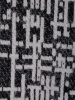 Stylowa marynarka damska plus size w geometryczny print – maskujący biodra fason z dekoltem łódka 18404