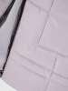 Pikowana kurtka damska na zimę w odcieniu szarości – prosty krój z ozdobnym futerkiem i kieszeniami 38737