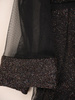 Luźna sukienka z szyfonową narzutką maskującą niedoskonałości 31991