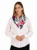Wielokolorowa apaszka damska w maki 60x60 – idealna do koszuli, stylowo przełamuje biurowy look 41172