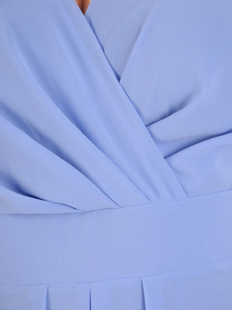 Elegancka suknia wieczorowa maxi rozkloszowana niebieska – kobiecy krój wysmuklający sylwetkę 33794