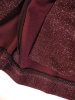 Śliwkowa sukienka wizytowa o prostym kroju z paskiem – wysmuklające marszczenia i dekolt kopertowy 34843